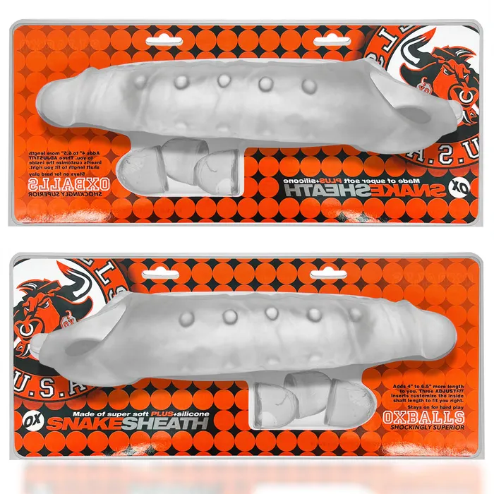 Oxballs - Snake Deep-Reacher - Penis Sleeve - Transparant Ice | Oxballs (D) Male Sex Toys Oxballs - Snake Deep-Reacher - Penis Sleeve - Transparant Ice | Oxballs (D) Male Sex Toys