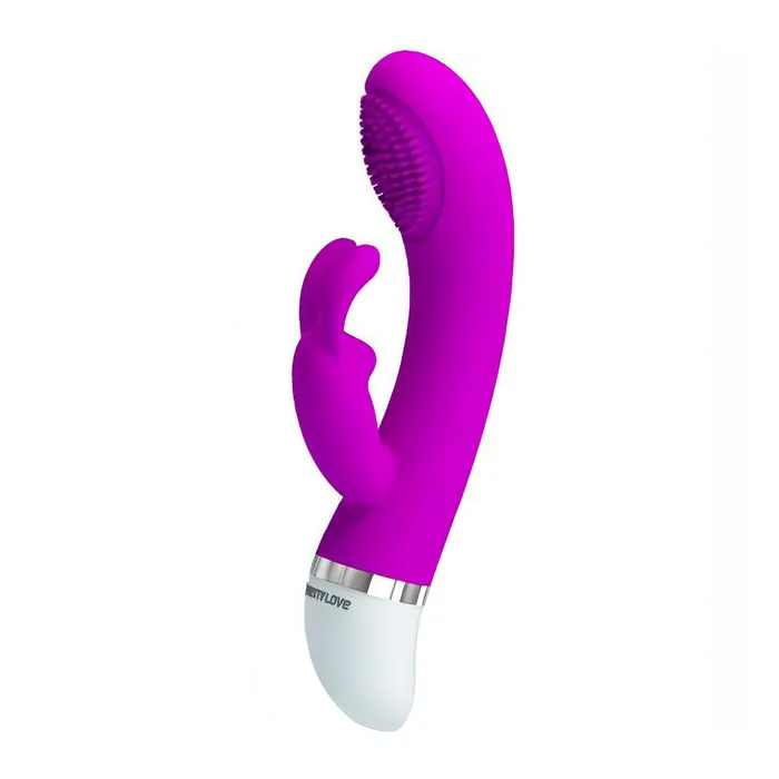 Vibrators | Vibratore Rabbit Christ con funzione di tickling - Viola/Bianco - Pretty Love
