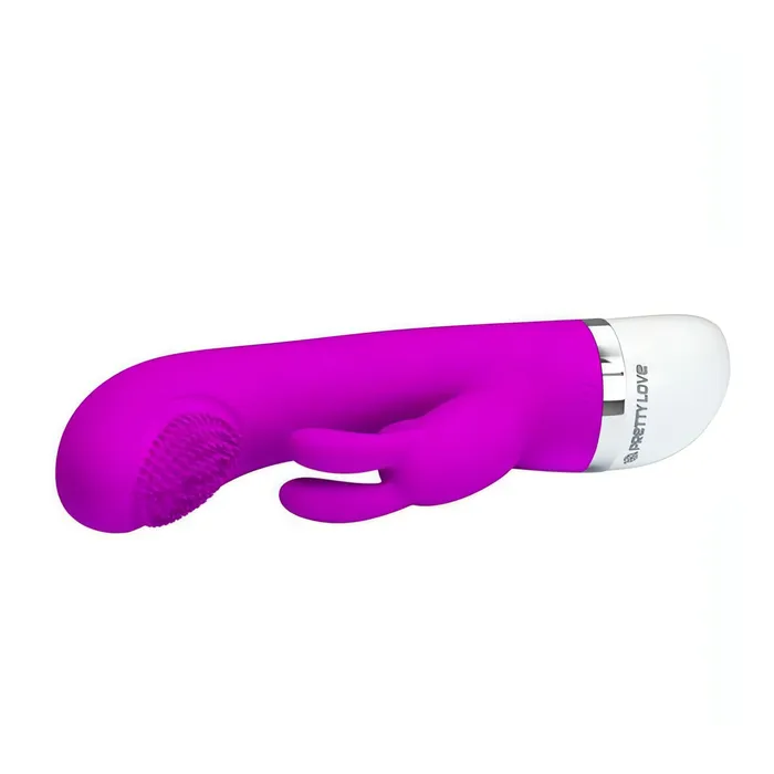 Vibrators | Vibratore Rabbit Christ con funzione di tickling - Viola/Bianco - Pretty Love