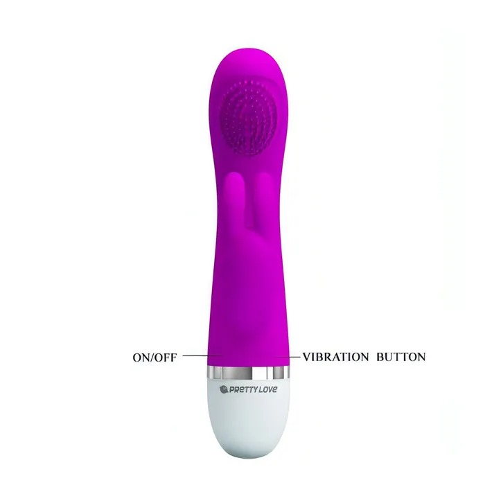 Vibrators | Vibratore Rabbit Christ con funzione di tickling - Viola/Bianco - Pretty Love