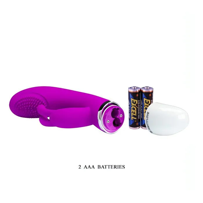 Vibrators | Vibratore Rabbit Christ con funzione di tickling - Viola/Bianco - Pretty Love