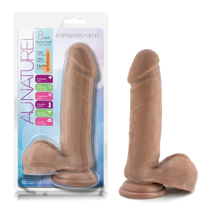 Au Naturel 8 Inch Sensa Feel Dildo | Blush Dildos