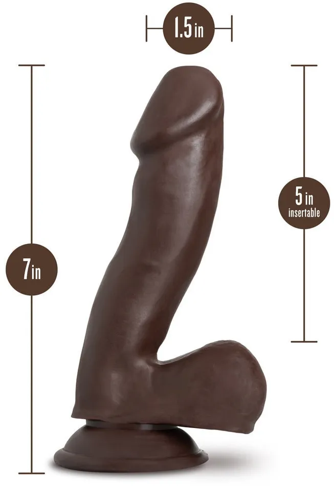 Blush Dildos | Au Naturel - Troy - 6 Inch Dildo - Chocolate