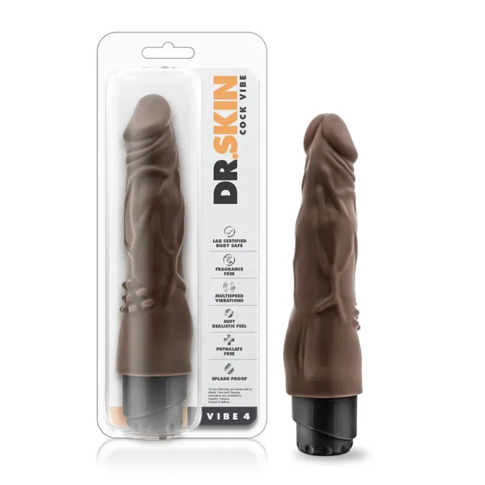 Blush Novelties Dr. Skin - Cock Vibe 4 - 8 Inch Vibrating Cock - Chocolate | Dildos Blush Novelties Dr. Skin - Cock Vibe 4 - 8 Inch Vibrating Cock - Chocolate | Dildos