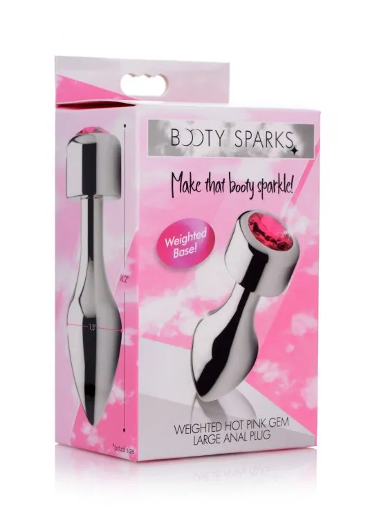 Booty Sparks Weighted Hot Gem Anal Plug Large | XR Brands Male Sex Toys