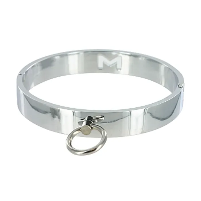 Chrome Slave Collar - Small/ Medium | XR Brands Master Series Male Sex Toys Chrome Slave Collar - Small/ Medium | XR Brands Master Series Male Sex Toys