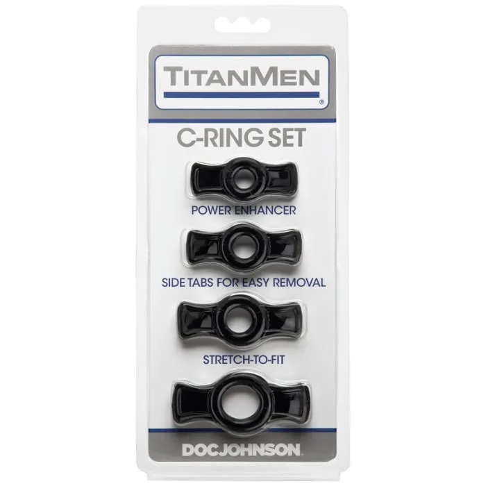 Cock Ring Set Black | TitanMen Male Sex Toys