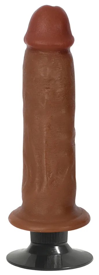 Curve Toys Jock 7 Inch Vibrating Dong No Balls Latte Dildos