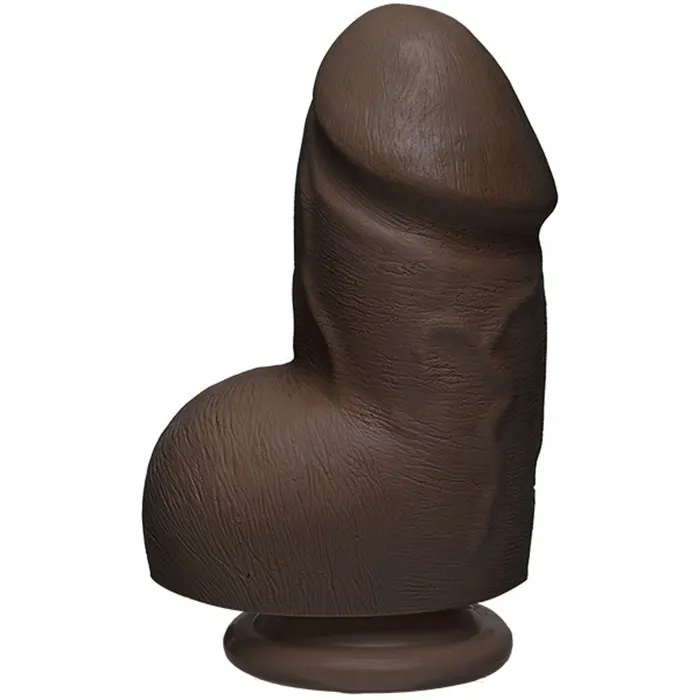 Dildos Doc Johnson The D Fat D 6 Inch With Balls Ultraskyn Chocolate
