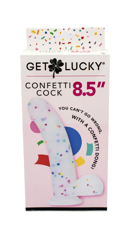Dildos Get Lucky Confetti Cock 85 Inch Voodoo Toys