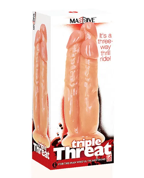 Dildos Icon Triple Threat 3 Cock Dildo