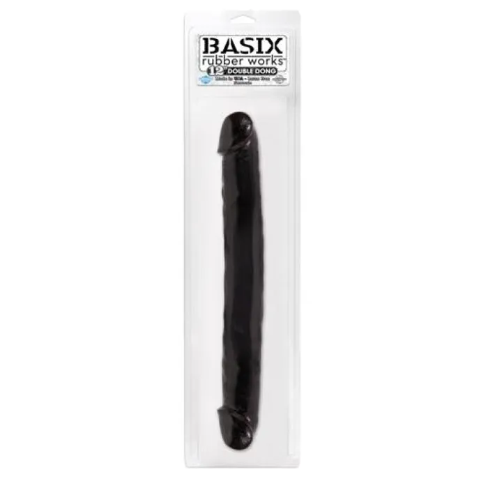 Dildos Pipedream Basix Rubber Works 12 Inch Double Dong Black