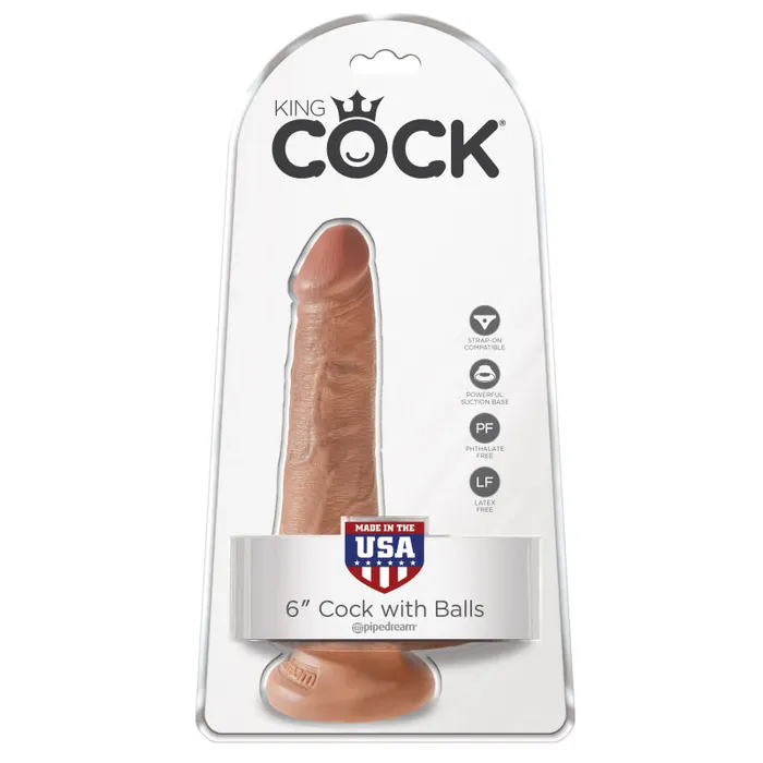 Dildos Pipedream King Cock 6 Cock With Balls Tan