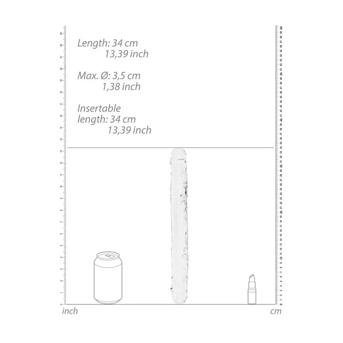 Dildos | REALROCK 34 cm Double Dong - Clear-(rea159tra) - Shots Toys Dildos | REALROCK 34 cm Double Dong - Clear-(rea159tra) - Shots Toys
