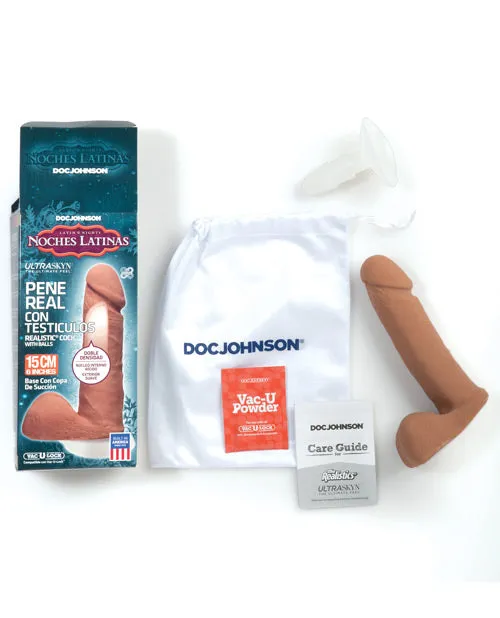 Doc Johnson Dildos | Noches Latinas Ultraskyn Pene Real Con Testiculos 6 