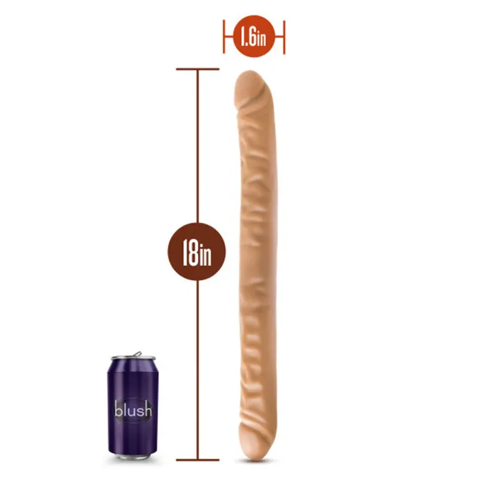 Dr. Skin - 18 Inch Double Dildo - Mocha | Blush Novelties Dildos Dr. Skin - 18 Inch Double Dildo - Mocha | Blush Novelties Dildos
