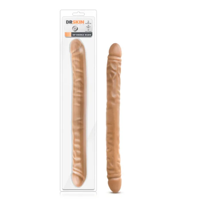 Dr. Skin - 18 Inch Double Dildo - Mocha | Blush Novelties Dildos Dr. Skin - 18 Inch Double Dildo - Mocha | Blush Novelties Dildos