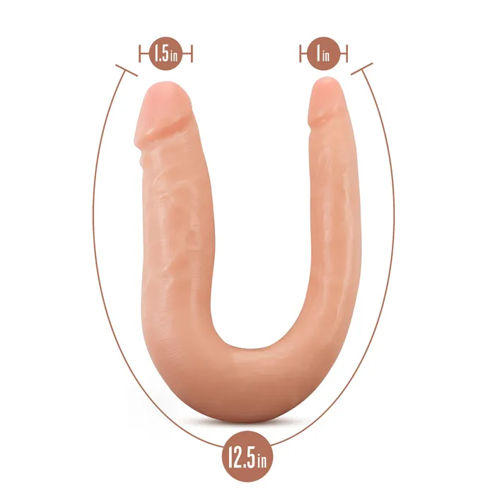 Dr. Skin Silicone - Dr. Double - 12 Inch Double  Dong - Vanilla | Blush Dildos