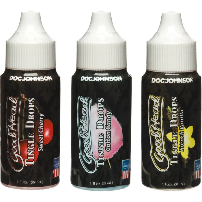 Goodhead Tingle Drops 3Pack French Vanilla Cotton Candy Sweet Cherry Doc Johnson Dildos Goodhead Tingle Drops 3Pack French Vanilla Cotton Candy Sweet Cherry Doc Johnson Dildos