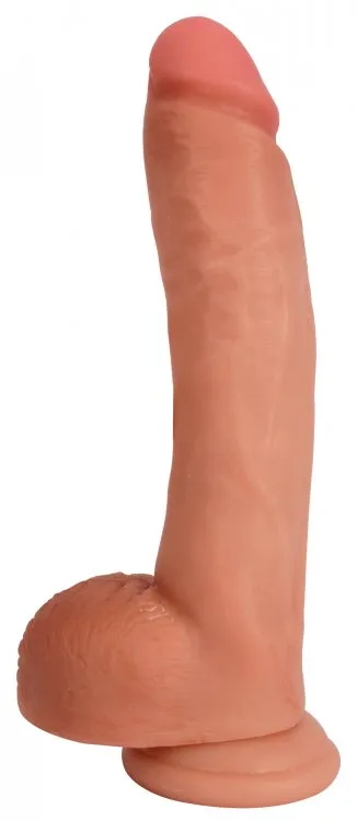 Jock Bareskin 9in Vanilla Dildo W Balls CURVE NOVELTIES Dildos