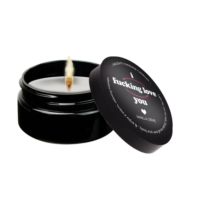Kama Sutra Dildos I FCking Love You Massage Candle 2 Oz Vanilla