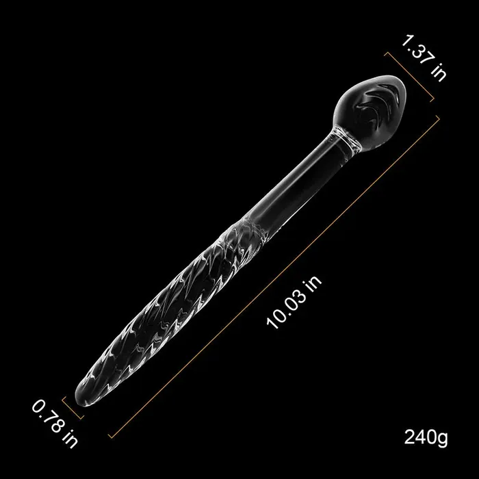 Lovetoyshub Dildos | 10.03 Inch Double-end Glass Dildo