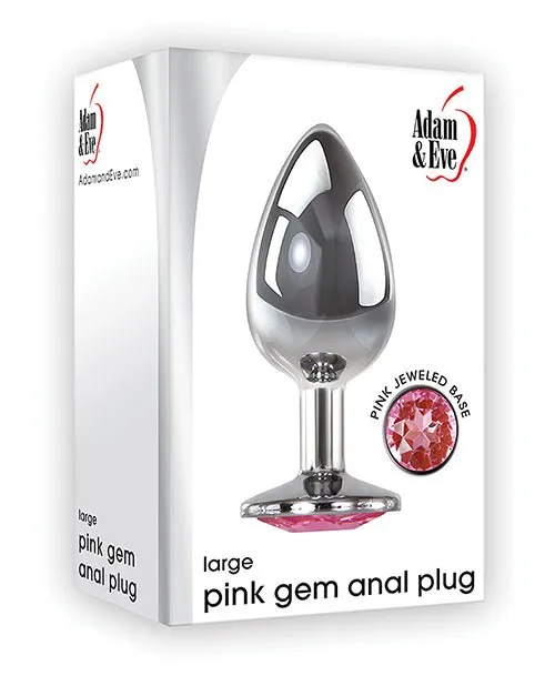 Male Sex Toys Adam Eve Pink Gem Anal Plug Large Evolved Novelties