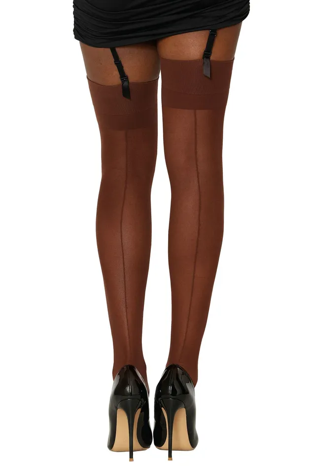Male Sex Toys | Dreamgirl Seam Back Thigh High - Size - Espresso