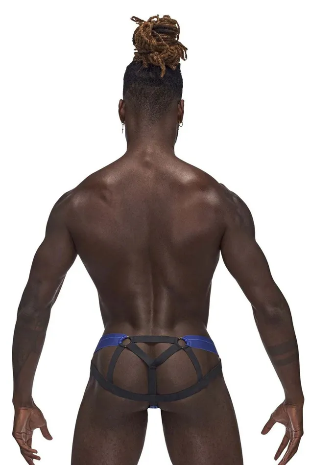 Male Sex Toys | Male Power Lingerie Sexagon Strappy Ring Jock - - Royal