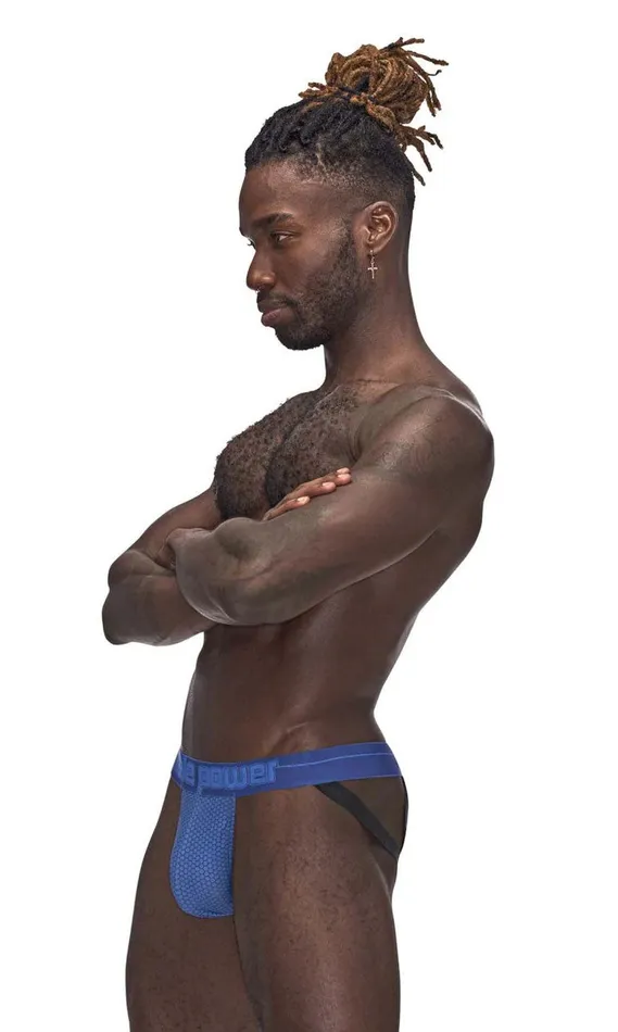 Male Sex Toys | Male Power Lingerie Sexagon Strappy Ring Jock - - Royal