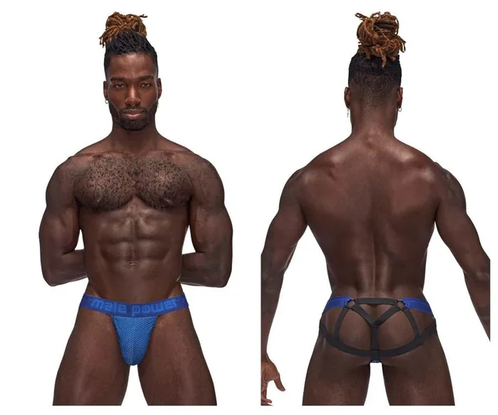 Male Sex Toys | Male Power Lingerie Sexagon Strappy Ring Jock - - Royal