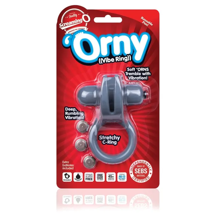 Male Sex Toys | Orny Vibe Ring - Grey - Screaming O