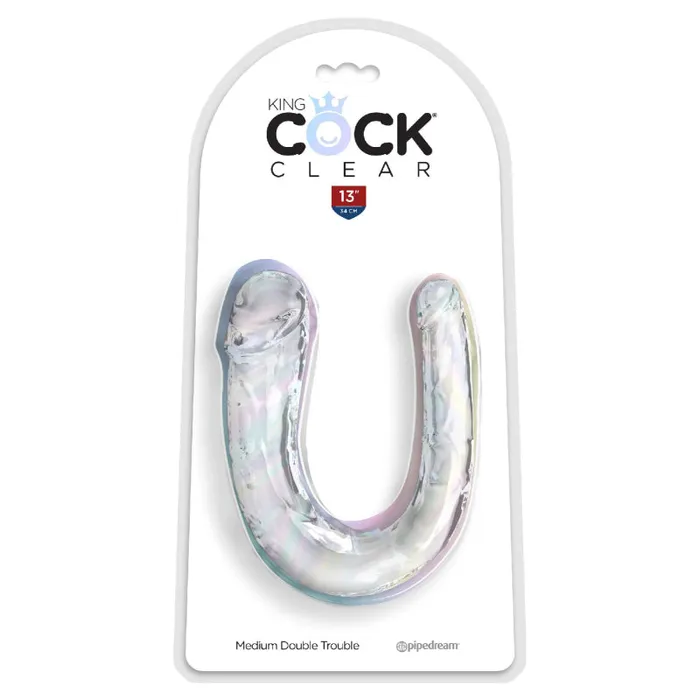 Medium Double Trouble Clear Pipedream Dildos