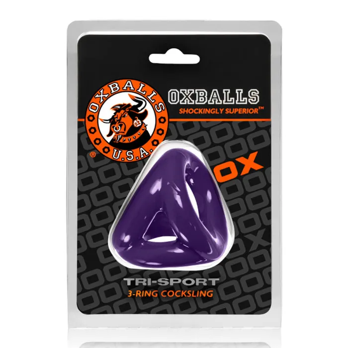 Oxballs Male Sex Toys | Tri Sport 3 Ring Sling Atomic Jock - Eggplant Oxballs Male Sex Toys | Tri Sport 3 Ring Sling Atomic Jock - Eggplant