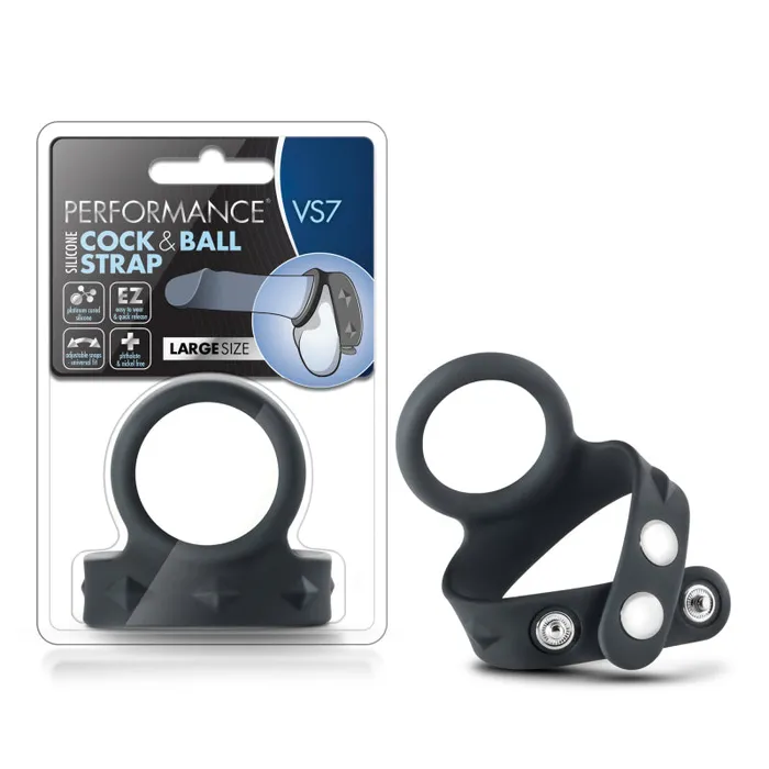 Performance Vs7 Silicone Cock Ball Strap Large Black Blush Novelties Male Sex Toys Performance Vs7 Silicone Cock Ball Strap Large Black Blush Novelties Male Sex Toys