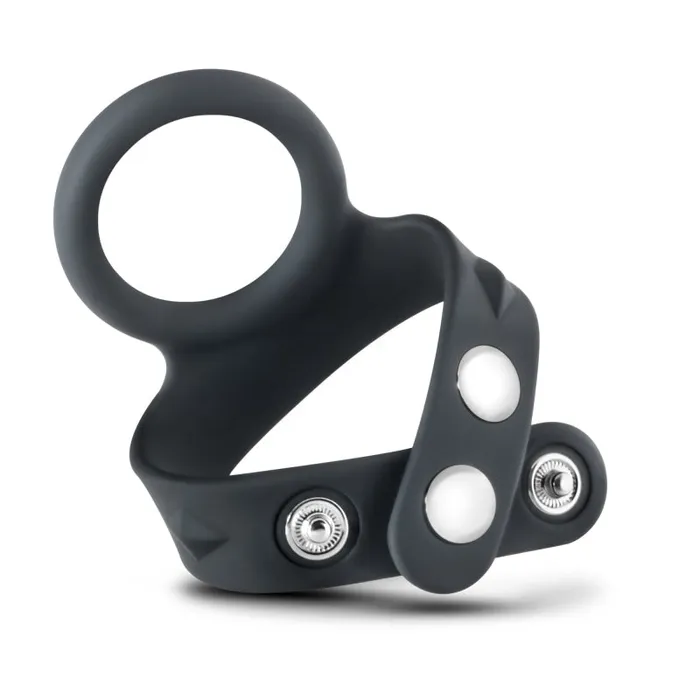 Performance - Vs7 - Silicone Cock & Ball Strap  Large - Black | Blush Novelties Male Sex Toys