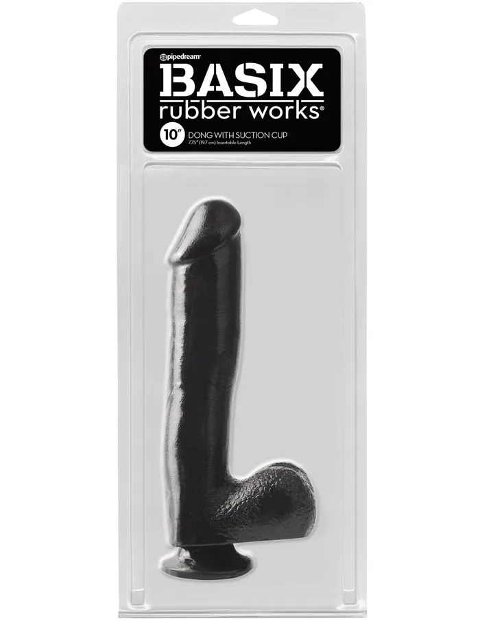 Pipedream Dildos | Basix Rubber Works - 10 Inch Dong With Suction Cup