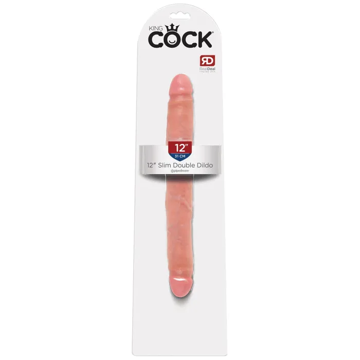 Pipedream Dildos | King Cock 12 Inch Slim Double Dildo - Flesh Pipedream Dildos | King Cock 12 Inch Slim Double Dildo - Flesh