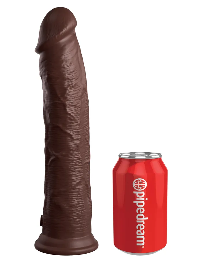 Pipedream Dildos | King Cock Elite 11 Inch Silicone Dual Density Cock - Brown