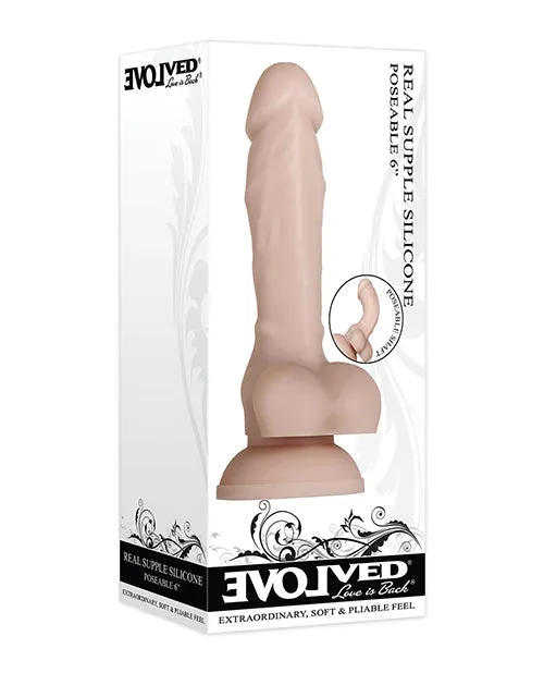 Real Supple Poseable Silicone 6 In Evolved Novelties Dildos