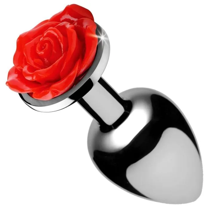 Red Rose Anal Plug Large XR Brands Booty Sparks Male Sex Toys