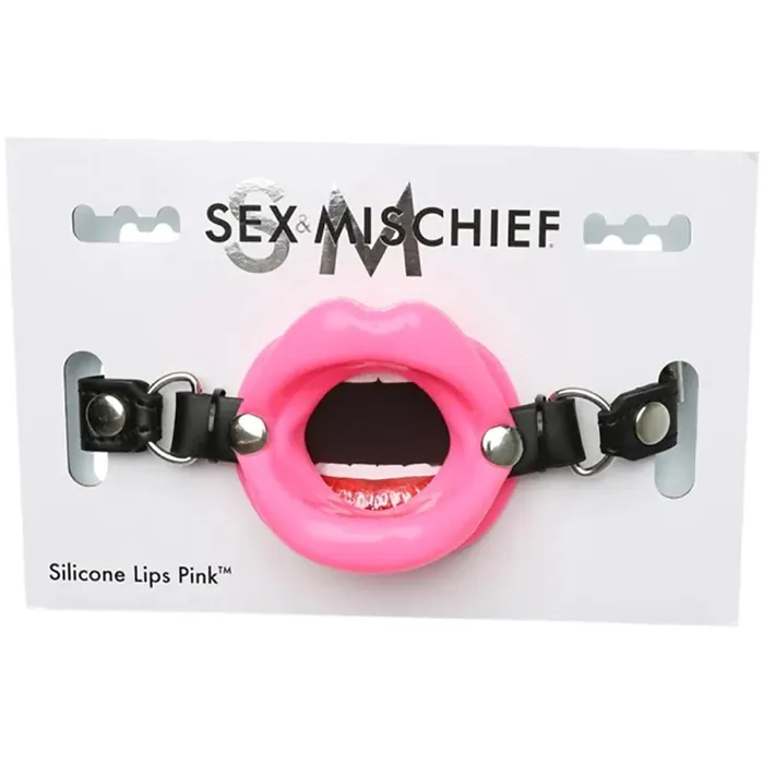 Sportsheets Vibrators | Sex & Mischief Silicone Lips Mouth Gag - Pink-(ss09944) Sportsheets Vibrators | Sex & Mischief Silicone Lips Mouth Gag - Pink-(ss09944)