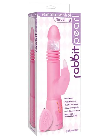 Vibrators | Pipedream Remote Control Thrusting Rabbit Pearl - Pink Vibrators | Pipedream Remote Control Thrusting Rabbit Pearl - Pink