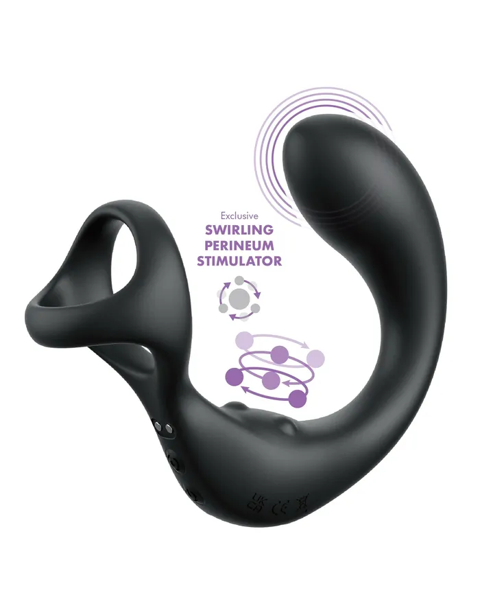 Anal Fantasy Elite AssGasm TaintAlizer PSpot Vibrator Black Pipedream Products Anal