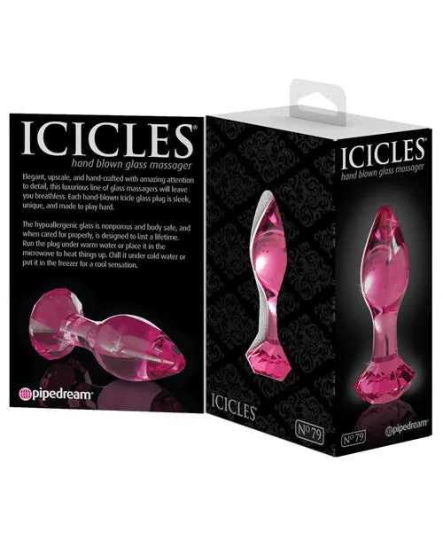 Anal Pipedream Products Icicles No 79 Hand Blown Glass Diamond Butt Plug Pink Anal Pipedream Products Icicles No 79 Hand Blown Glass Diamond Butt Plug Pink