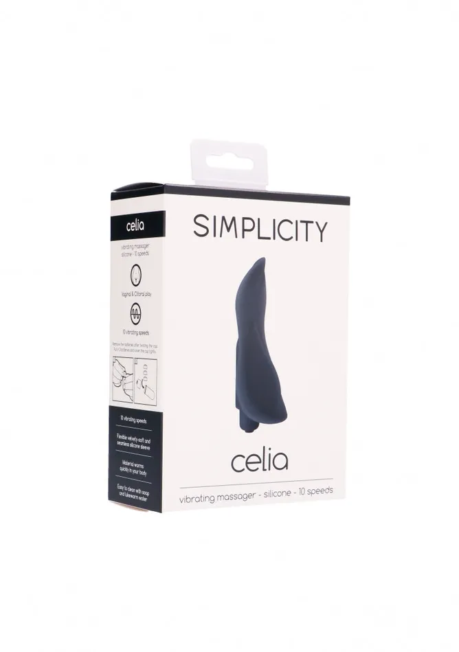 Anal Shots Simplicity CELIA vibrating massager silicone Black