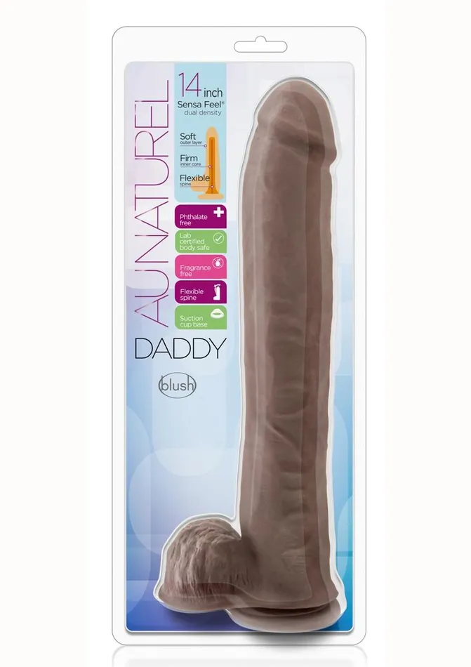 Au Naturel Dildos Au Naturel Daddy Sensa Feel Dual Density Dildo with Balls
