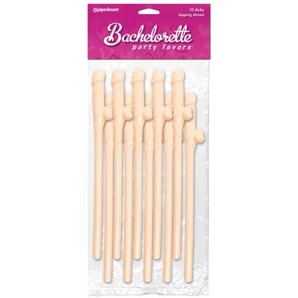 Bachelorette Party Favors Dicky Sipping Straws Flesh Straws Set of 10 Pipedream Dildos Bachelorette Party Favors Dicky Sipping Straws Flesh Straws Set of 10 Pipedream Dildos