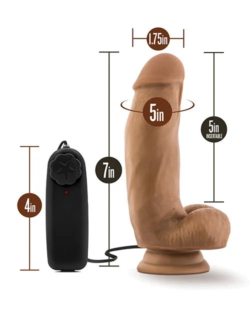 Blush Coverboy MMA Fighter 7 Vibrating Realistic Cock Mocha Blush Novelties Dildos