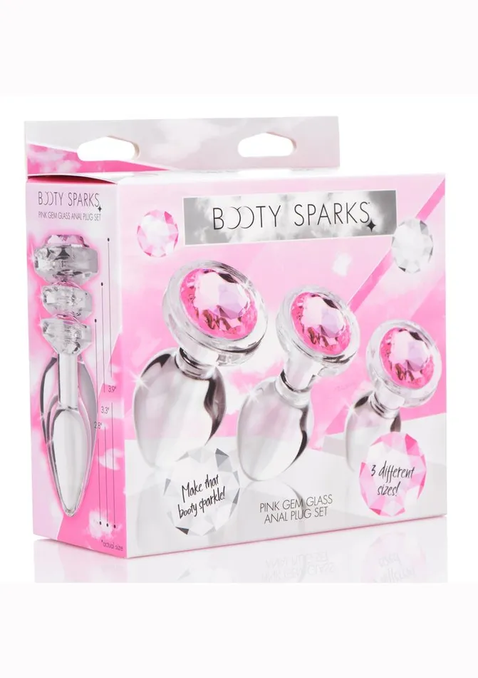 Booty Sparks Anal Booty Sparks Pink Gem Glass Anal Plug
